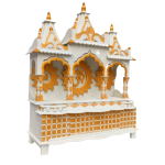 Surya Marble Mandir 2.0 | 60 inch Width x 24 inch Depth | Premium Hand-Carved White Marble Temple | Home Prayer Altar | Traditional Indian Pooja Mandir | Jaipurio